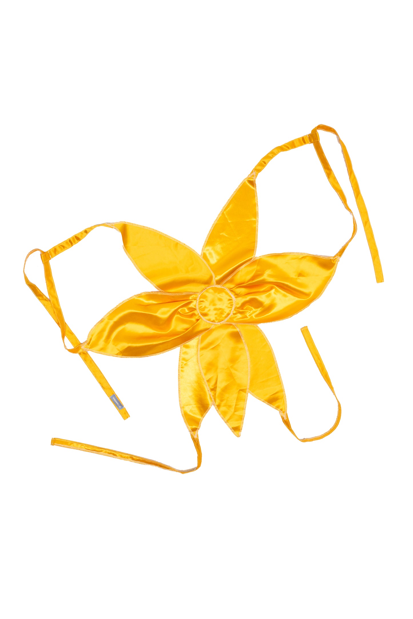 Yellow Satin Flower Top