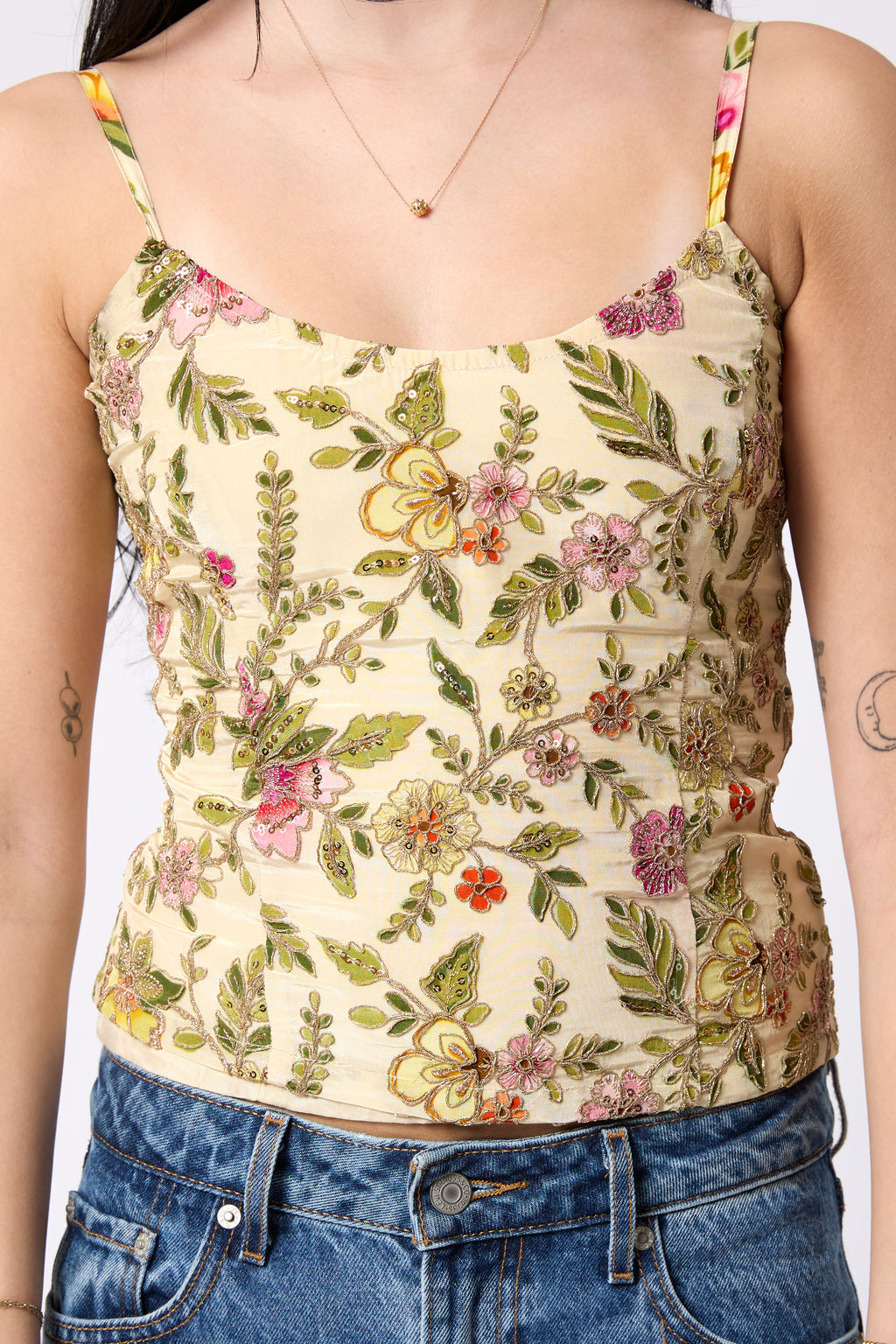 Pre-Order Shreya Flora Beaded Tank