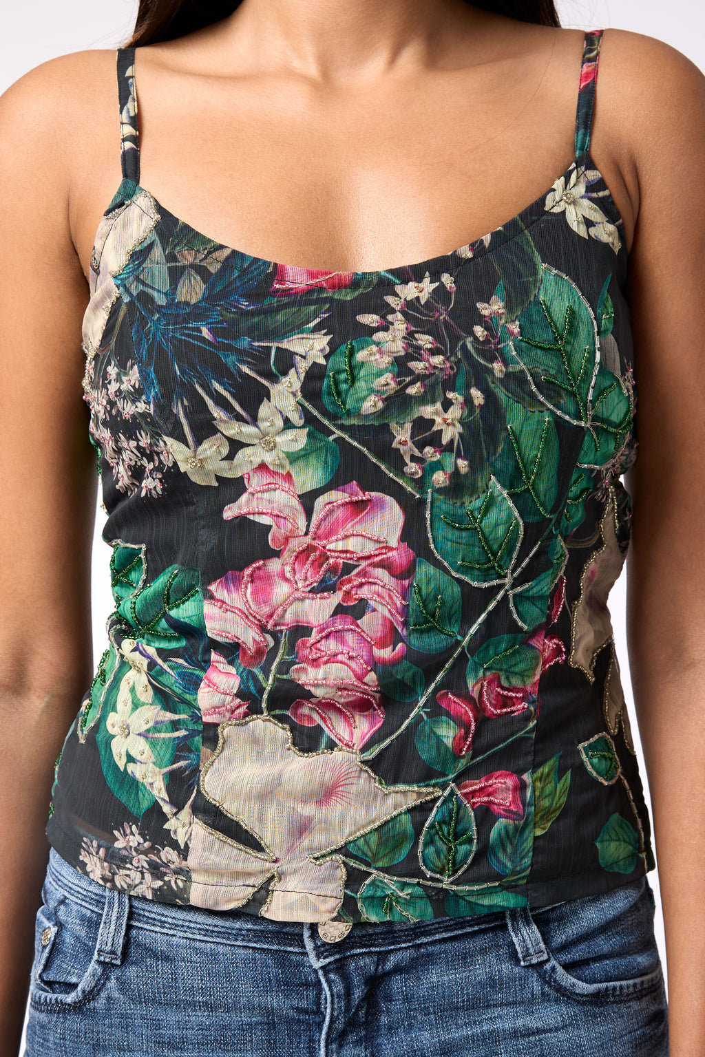 Namrata Jungle Beaded Tank